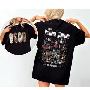 The Haunted Mansion Map Shirt, Shirt, Retro The Haunted Mansion 2 Sided Tee